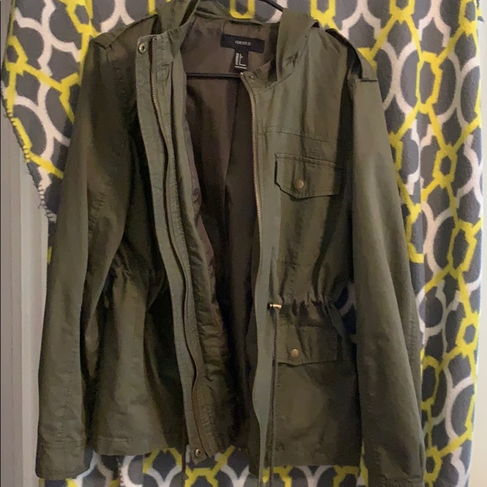 Army green coat